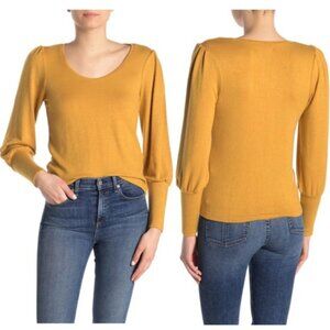 Madewell Puff-Sleeve Scoopneck Top